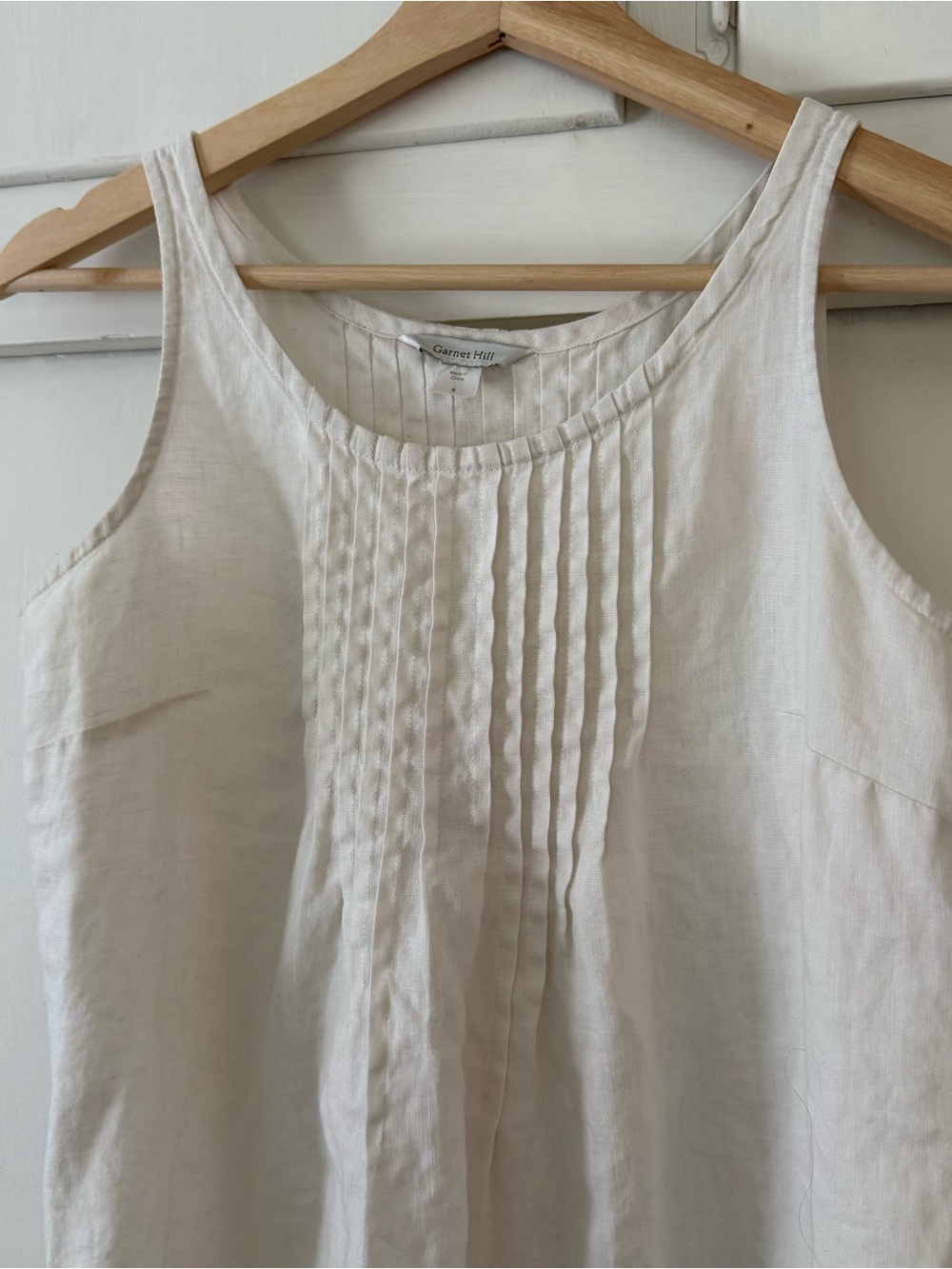 Garnet Hill cream linen dress - Picture 4 of 6